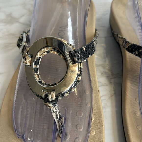 Vionic Karina Slip On Leather Slide Sandals Womens Size 10 - Picture 3 of 9